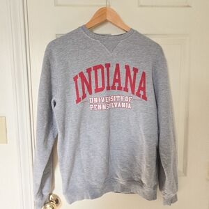 Top of the World Gray Indiana University of Pennsylvania Crewneck Sweatshirt